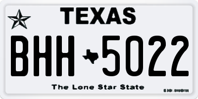 TX license plate BHH5022