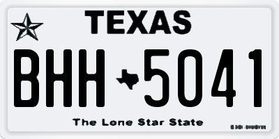 TX license plate BHH5041