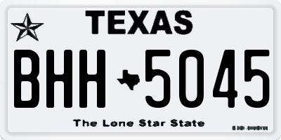 TX license plate BHH5045