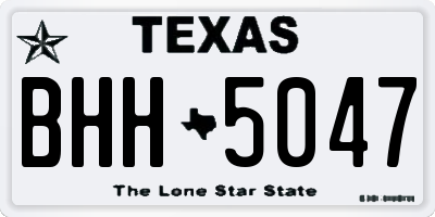 TX license plate BHH5047