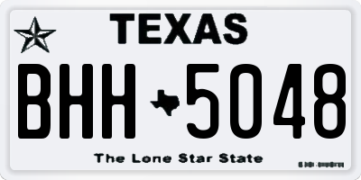 TX license plate BHH5048