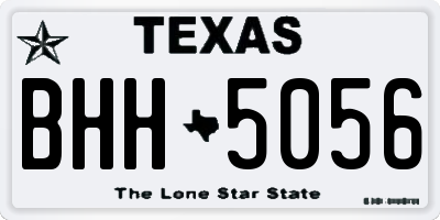 TX license plate BHH5056