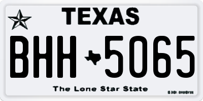 TX license plate BHH5065