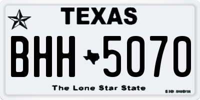 TX license plate BHH5070