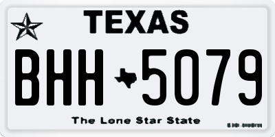 TX license plate BHH5079