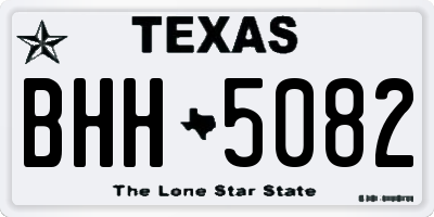 TX license plate BHH5082