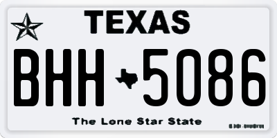 TX license plate BHH5086