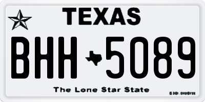 TX license plate BHH5089