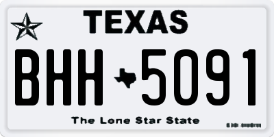 TX license plate BHH5091
