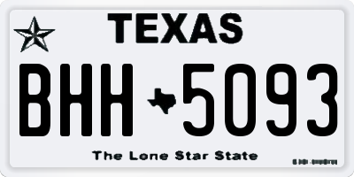 TX license plate BHH5093