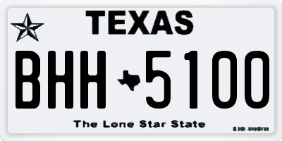 TX license plate BHH5100