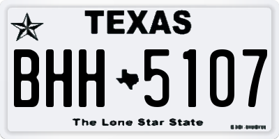 TX license plate BHH5107