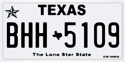 TX license plate BHH5109