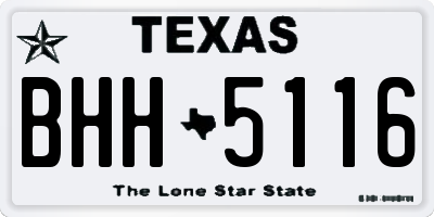 TX license plate BHH5116