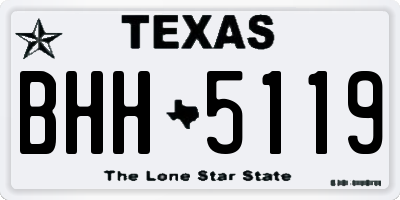 TX license plate BHH5119