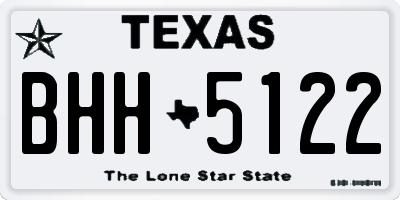 TX license plate BHH5122