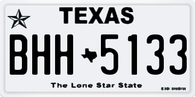 TX license plate BHH5133