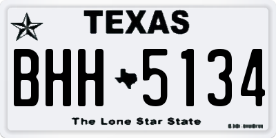 TX license plate BHH5134