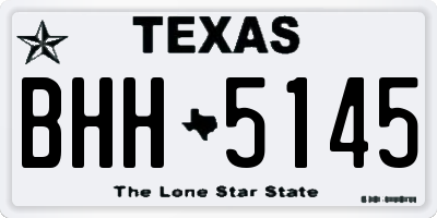 TX license plate BHH5145