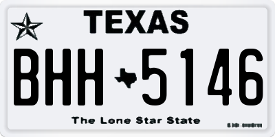 TX license plate BHH5146
