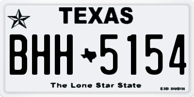 TX license plate BHH5154