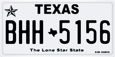 TX license plate BHH5156