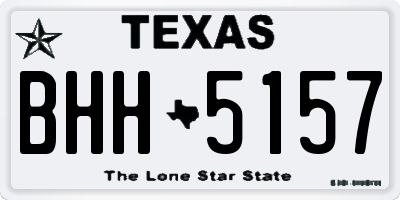 TX license plate BHH5157