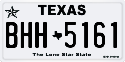 TX license plate BHH5161