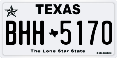 TX license plate BHH5170