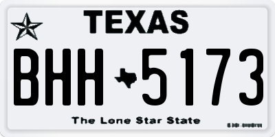 TX license plate BHH5173