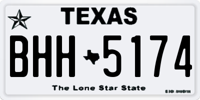 TX license plate BHH5174