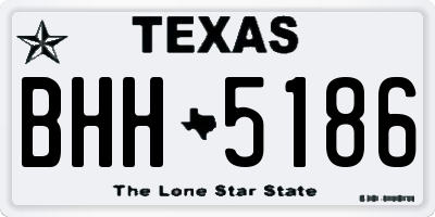 TX license plate BHH5186