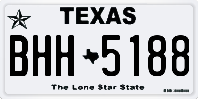 TX license plate BHH5188