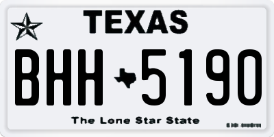 TX license plate BHH5190