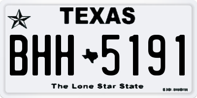 TX license plate BHH5191