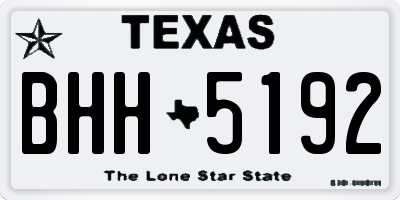 TX license plate BHH5192