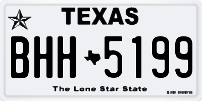 TX license plate BHH5199