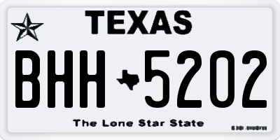 TX license plate BHH5202