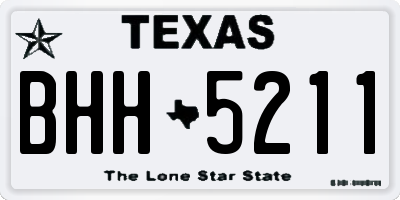 TX license plate BHH5211