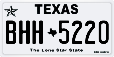 TX license plate BHH5220