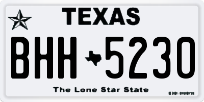 TX license plate BHH5230