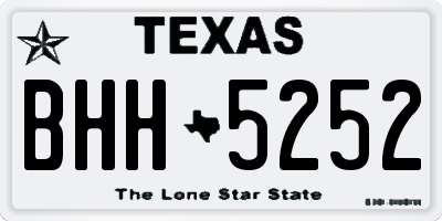 TX license plate BHH5252