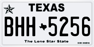 TX license plate BHH5256