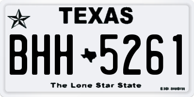 TX license plate BHH5261