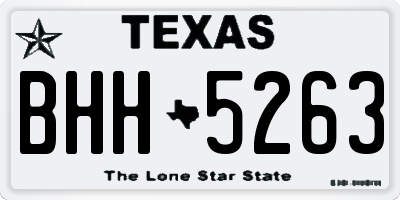 TX license plate BHH5263