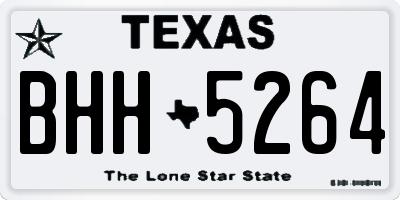 TX license plate BHH5264
