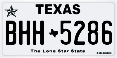 TX license plate BHH5286