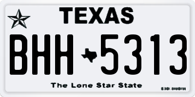 TX license plate BHH5313