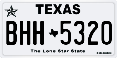 TX license plate BHH5320