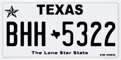 TX license plate BHH5322